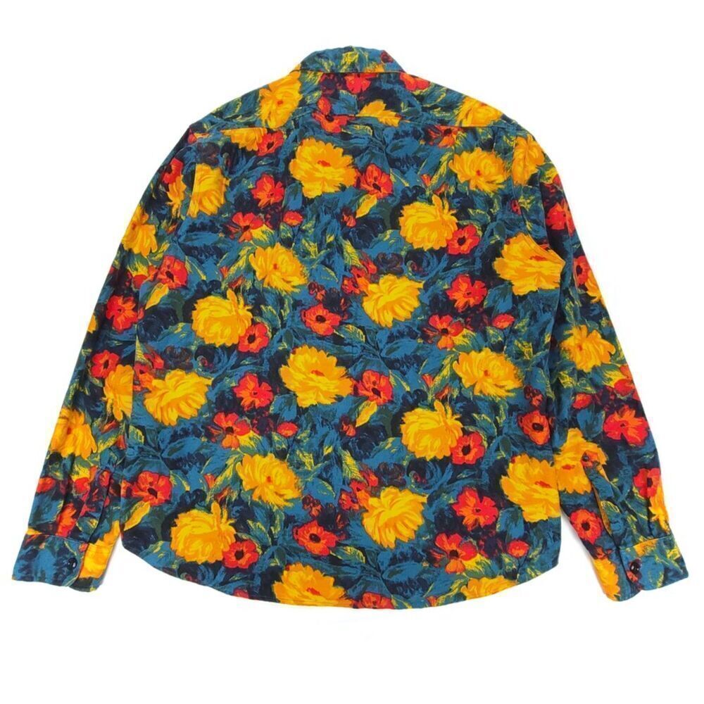 NEW J Crew Midweight Flannel Workshirt Button Down Long Sleeve Mens Large Floral - Picture 5 of 8